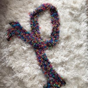 Hand Knit Rainbow Scarf